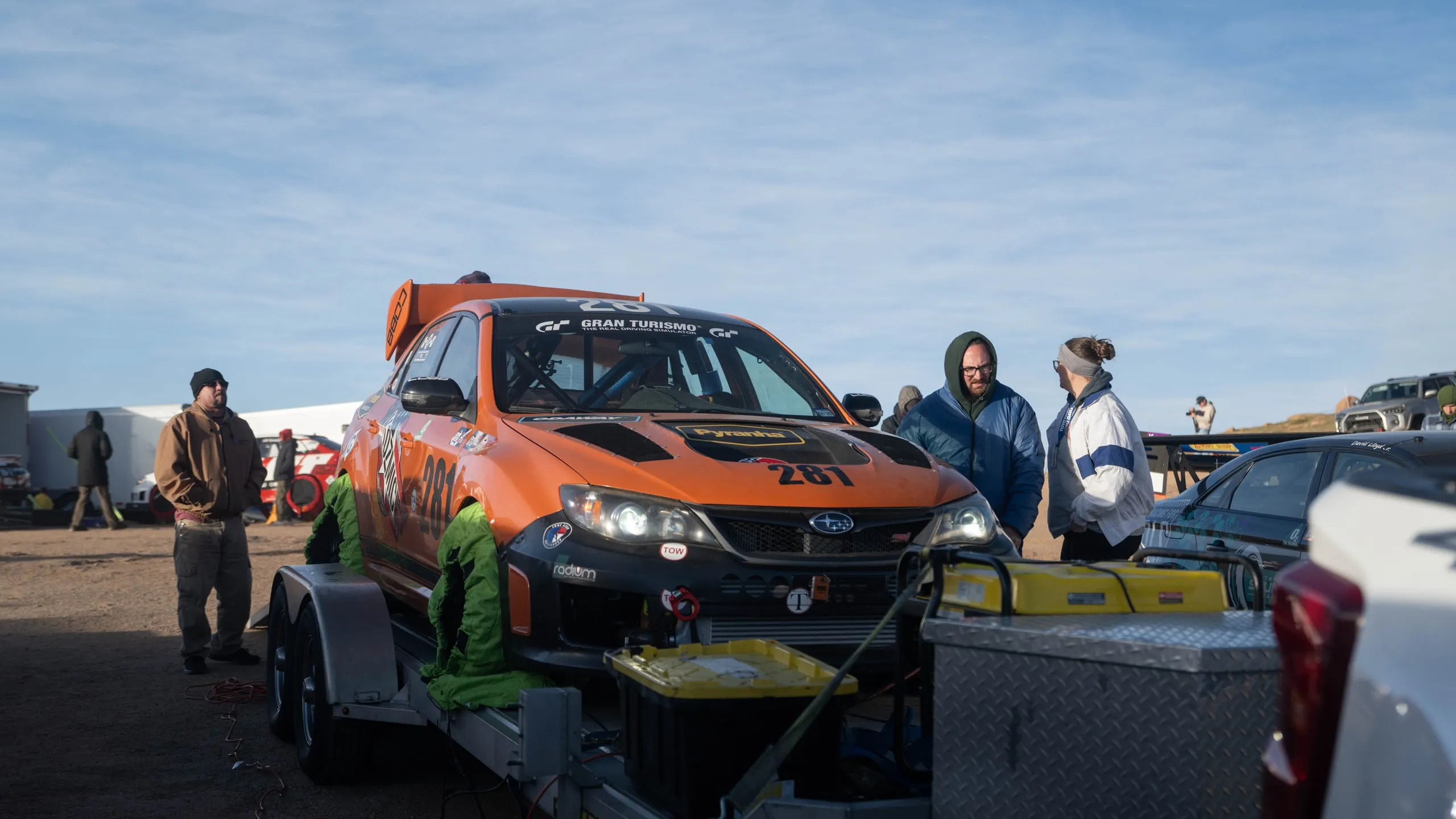 Sober Racing #281 on a practice run at the Pikes Peak International Hill Climb 2026